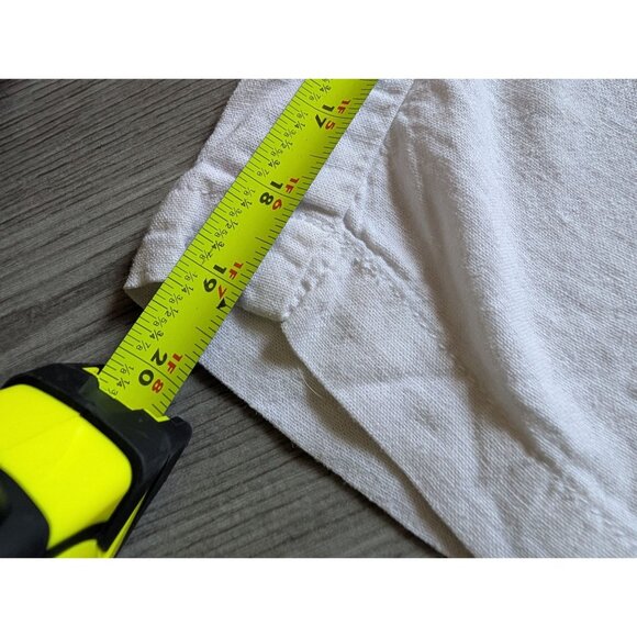 Per Se Womens White Drawstring Cropped Linen Pants Size L - Picture 5 of 5